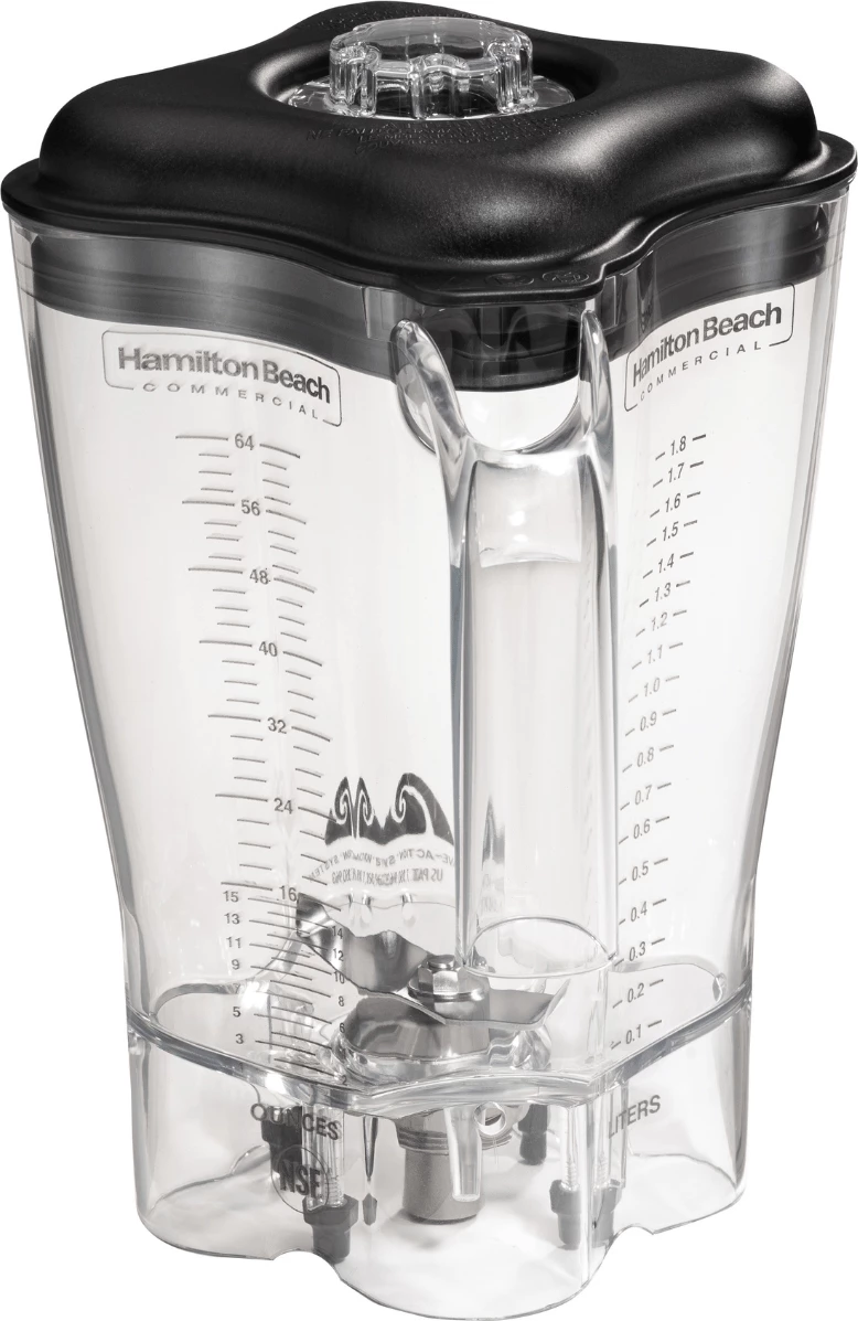 Blender performancë e lartë, Hamilton Beach Commercial Fury, 1.8 L, motor 3 HP, kohëmatës me fikje automatike, kavanoz BPA-free copoliester, 178x203x457 mm, e zezë