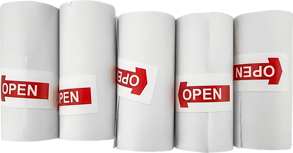 Role letre termike Hurtel HURC10N5, 57 mm, 5 m, të bardha, set 5 copë