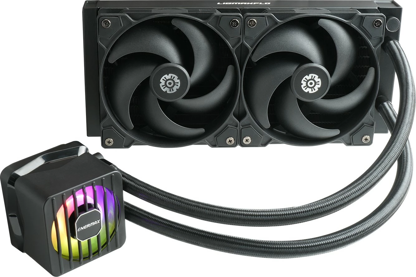 Ftohës uji CPU Enermax LIQMAXFLO ELC-LMF240-SF, 240mm, RGB, i zi