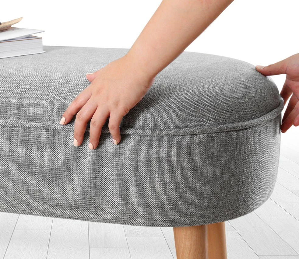 Puf Atelier del Sofa, liri 100%, ngjyrë gri, Lednok