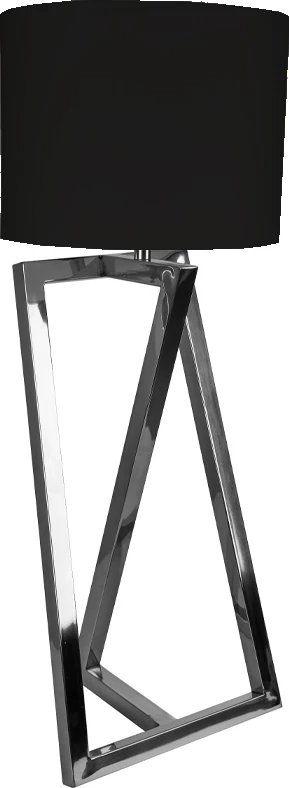 Llambë tavoline OTTO, çelik nikeli, material tekstili, 30x30x73cm