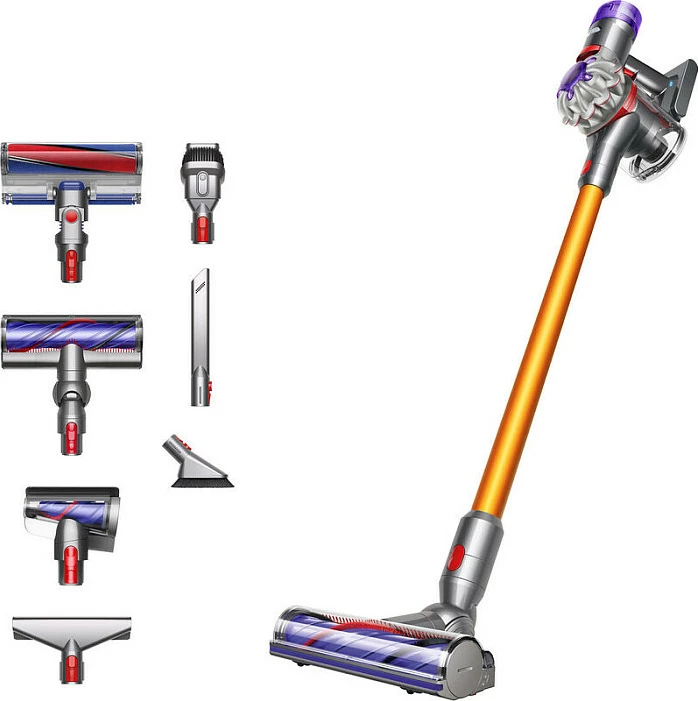 Fshesë me korrent Dyson V8 Absolute, 2-në-1, pa qese, ngjyrë argjendi, e verdhë