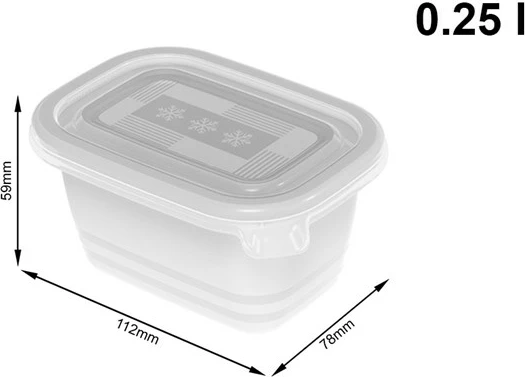 Enë për ngrirje Rotho Freeze, 6x250ml, Transparent