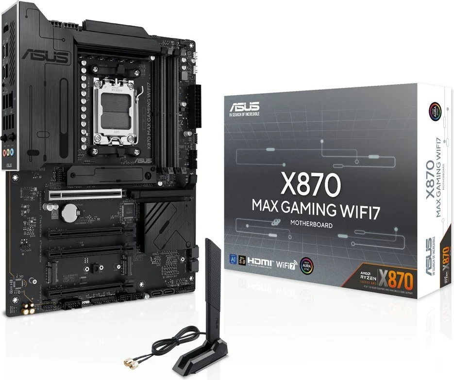 Pllakë amë ASUS X870 MAX GAMING WIFI7, Socket AM5, ATX, Multikolor