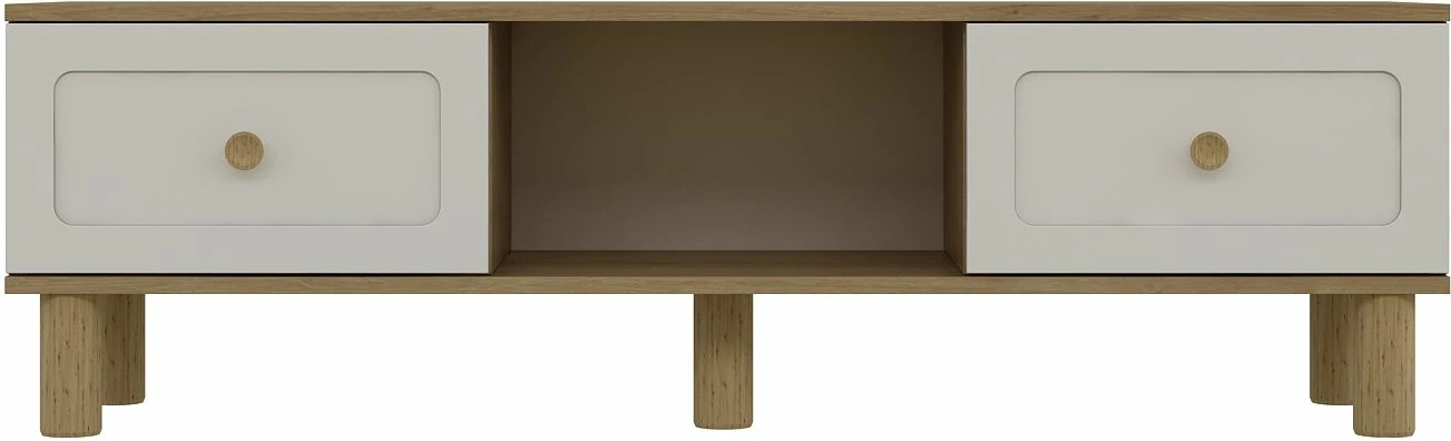 Komodë TV Skye Decor, Rosalinda Bohem, ngjyrë lis safir dhe e bardhë