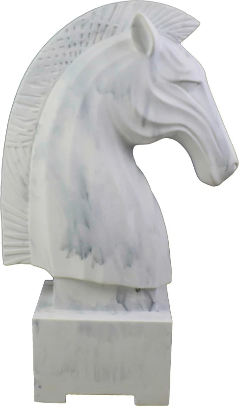 Dekor kalë Napoleon, polirezine, i bardhë, 29x16x45cm