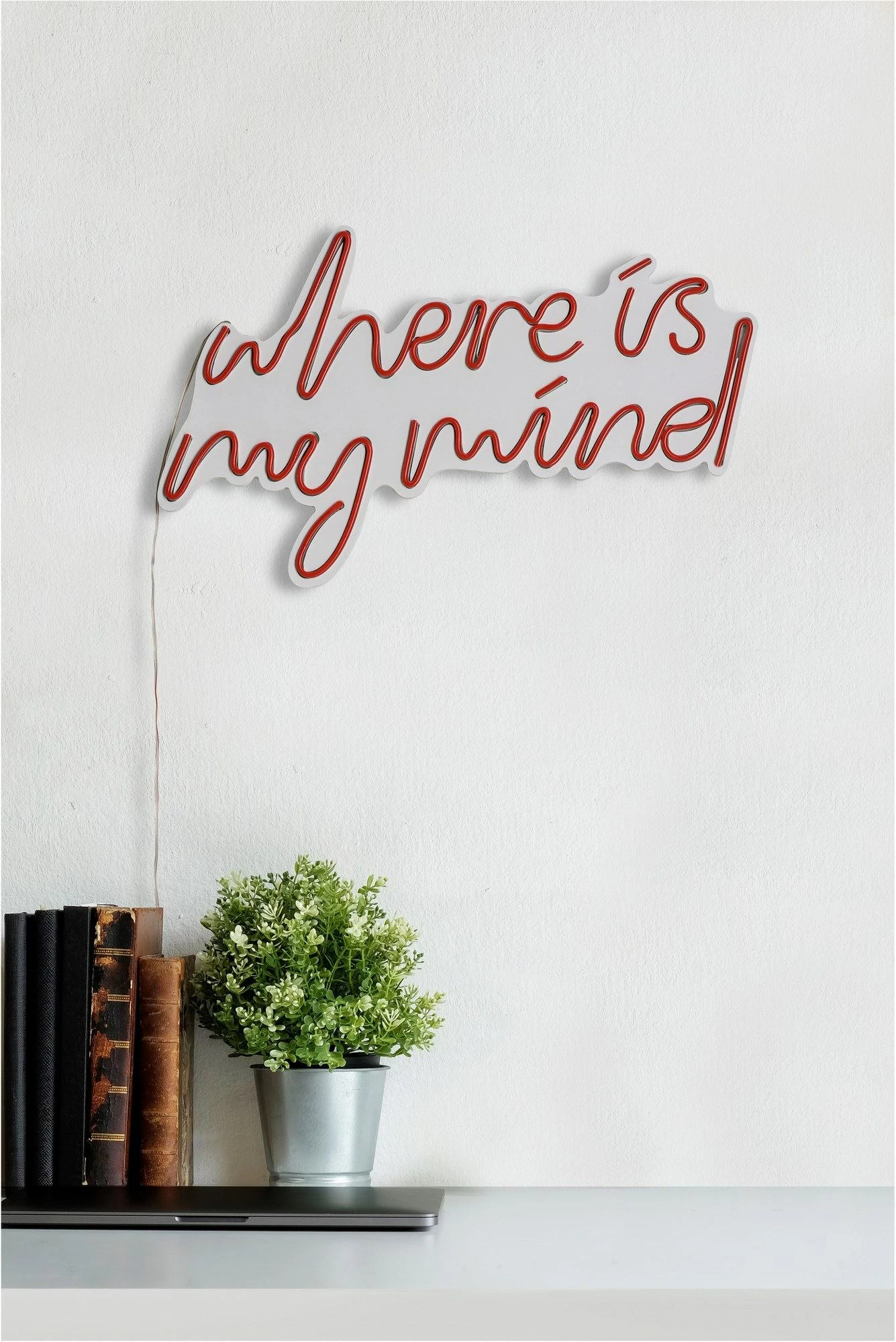 Dritë dekorative LED plastike, 'Where is my mind', e kuqe