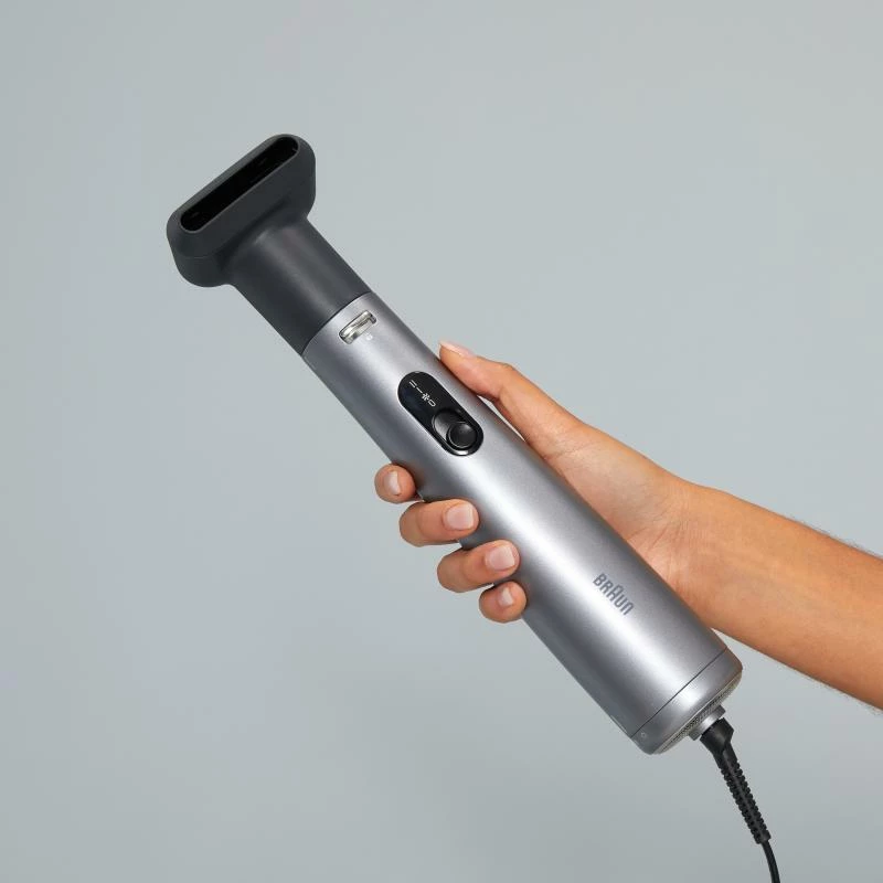 Airstyler Braun Haircare AS4 3, furçë me ajër të nxehtë, e zezë/argjendtë
