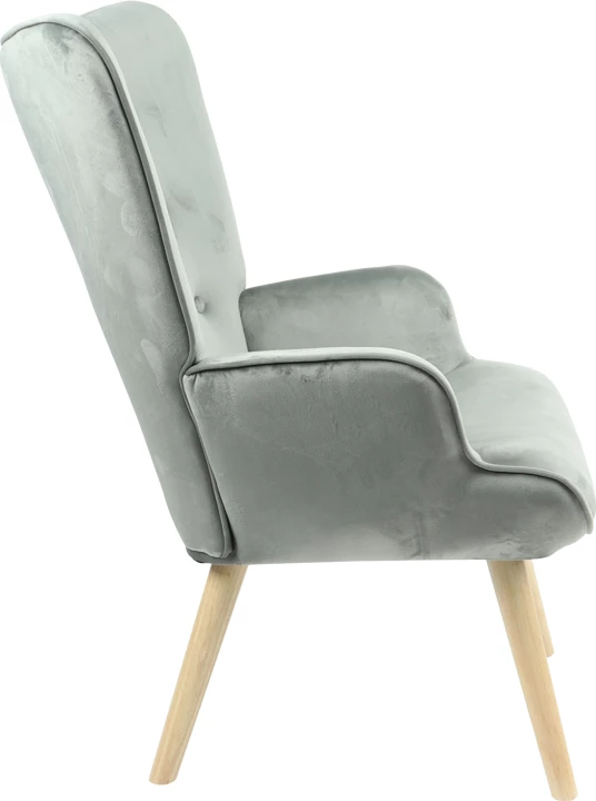 Karrige Fluffy, pëlhurë kadife, ngjyrë gri-natyrale, 75x69x96cm