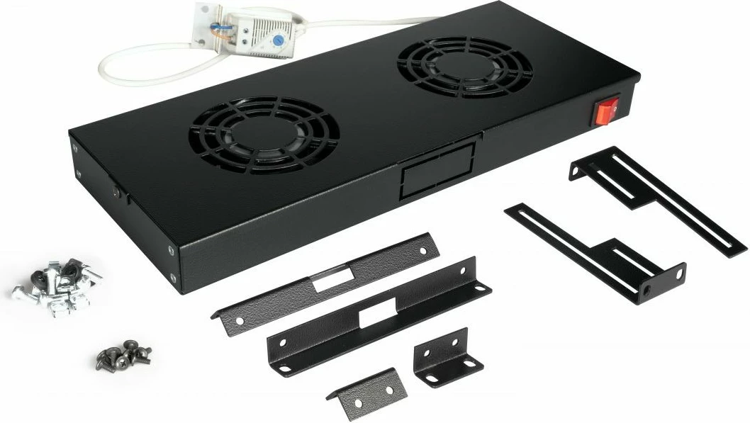 Modul ventilatorësh Equip 19", 2x ventilatorë, 1U, e zezë