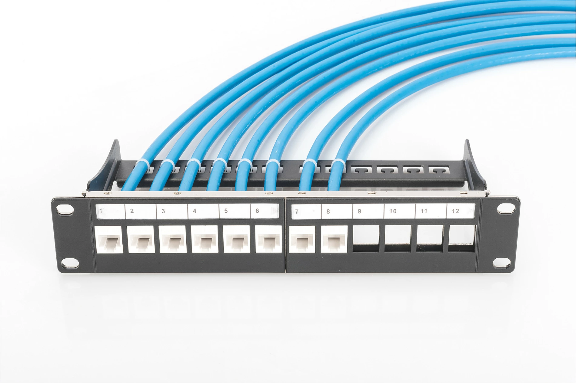 Modul Keystone Digitus DN-93606 CAT 6A, pa mburojë, 10GbE, PoE/PoE+/4PPoE, zi/bardhë