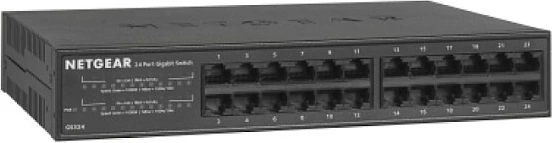 Switch NETGEAR GS324, Gigabit Ethernet, 24 porte, montim në mur