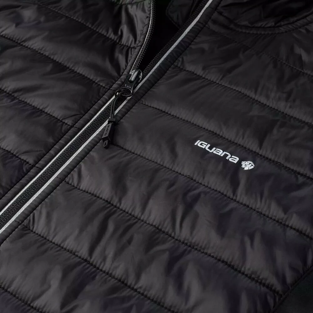 Xhaketë quilted për burra Iguana GUELO, madhësia L, e zezë