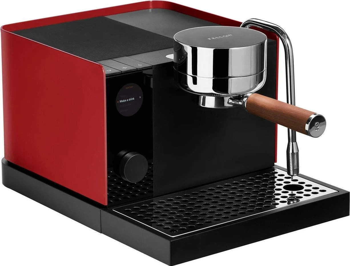 Aparat espresso Fellow Series 1, Wi‑Fi, ekran LCD, për kafe të bluar, i kuq