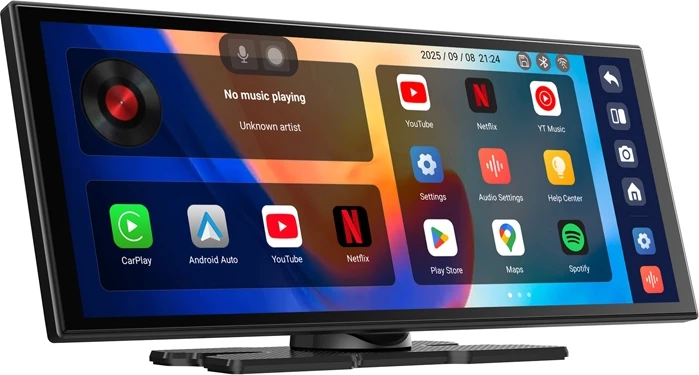 Monitor për veturë Ottocast Ottoscreen N95C 11.4" HD, Android 15, 4GB/64GB, CarPlay/Android Auto wireless, pa kamerë, i zi, set
