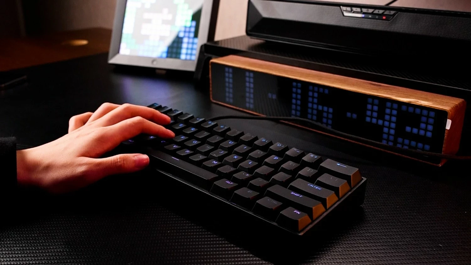 Tastierë gaming Mchose Ace 60 Pro, 60%, RGB, USB-C, Hot-Swap, e zezë