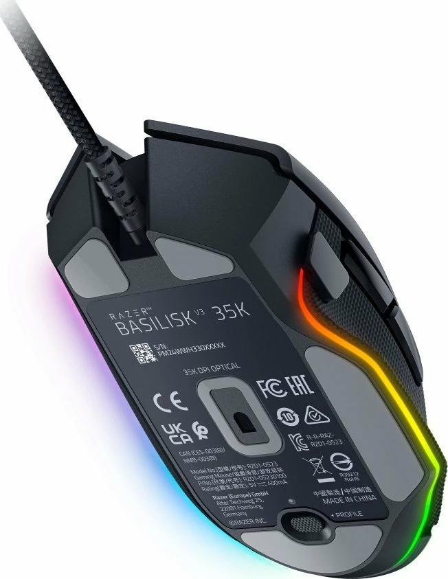 Maus Razer Basilisk V3 35K RZ01-05230100-R3M1, 35000 DPI, Wired USB, RGB, 11 butona, i zi