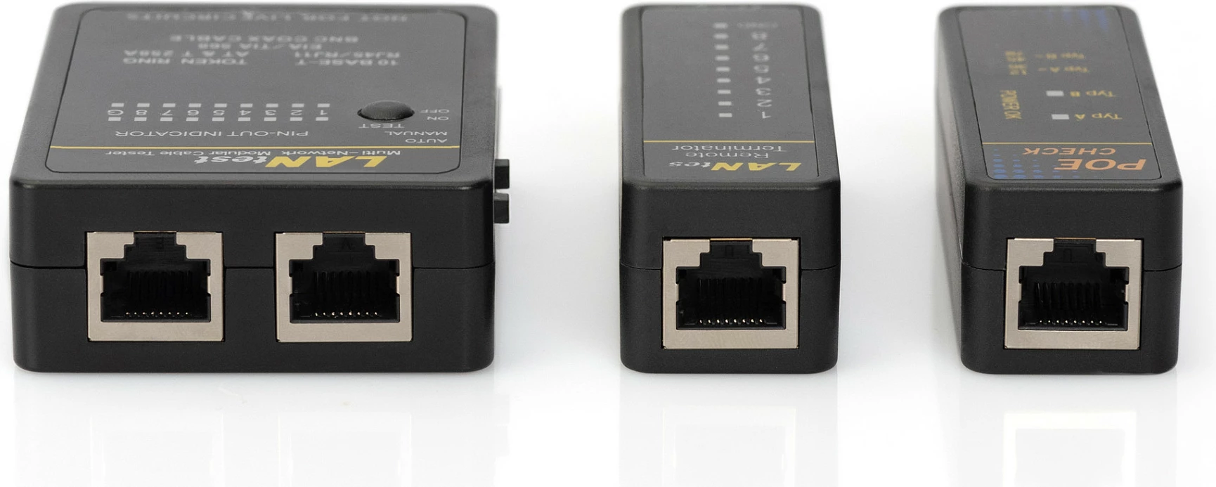 Tester kabllosh rrjeti Digitus LAN, RJ45/BNC, PoE test, LED, i zi