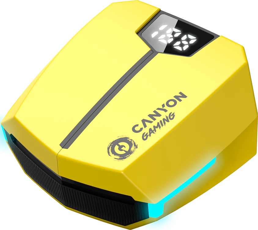 Kufje CANYON Doublebee GTWS-2 TWS Bluetooth 5.3 gaming, low latency 45ms, të verdha