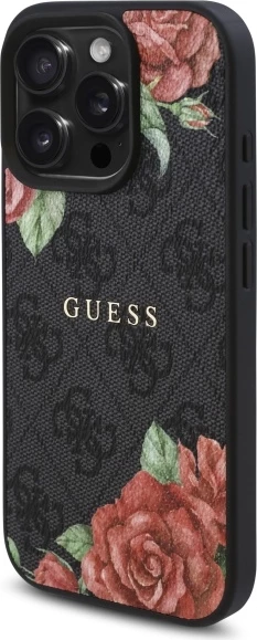 Mbështjellës Guess GUHMP16XP4ROPEMCK për iPhone 16 Pro Max 6.9", hardcase, MagSafe, zi
