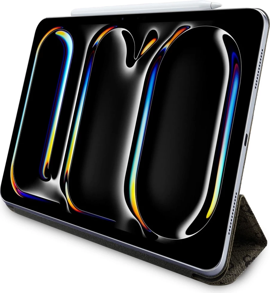 Mbështjellës Guess Magnetic 4G Big Logo për iPad Pro 11" 2024, Kafe
