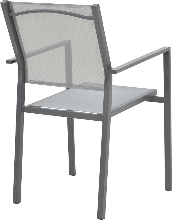 Tavolinë me karrige Ensure-Confidence set prej 5 copash metal ngjyrë antracit 120x70x70cm