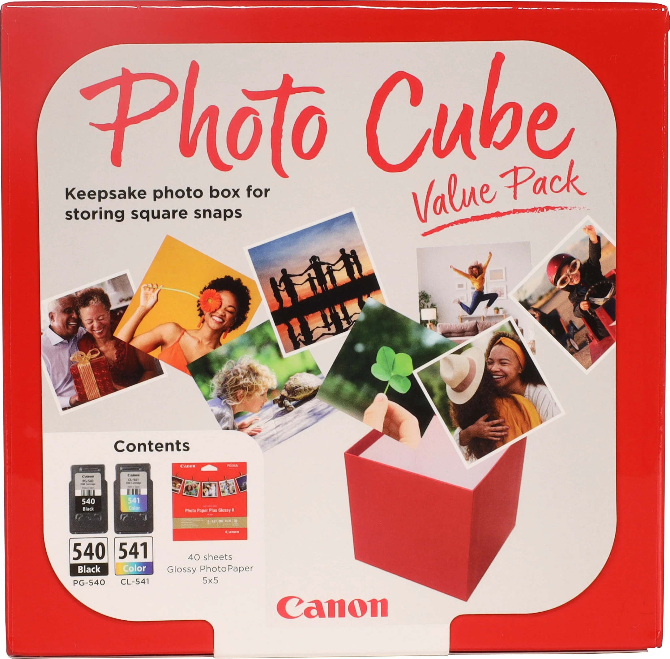Set kartusha boje Canon PG-540 + CL-541, e zezë + ngjyra, me letër foto Glossy 5x5
