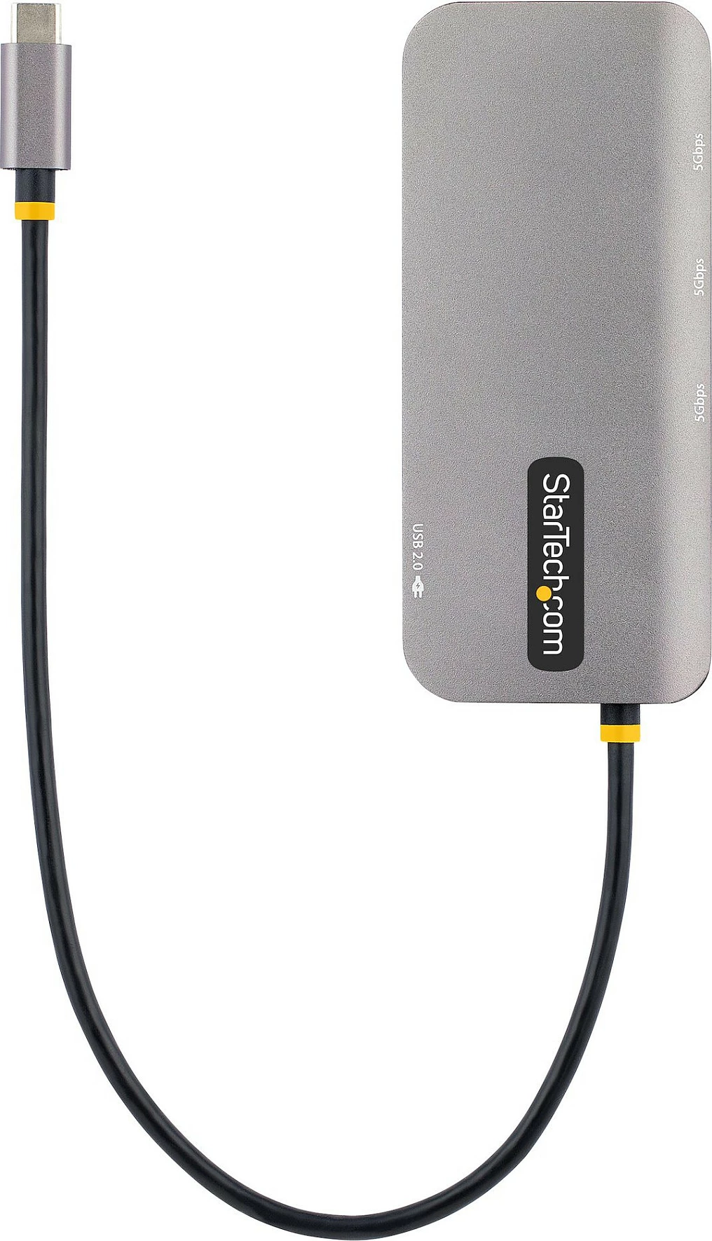 Adapter multiport USB-C StarTech 127B-USBC-MULTIPORT, HDMI 4K 60Hz, 3x USB-A 5Gbps, Gigabit Ethernet, PD 100W, kabllo 30cm, gri