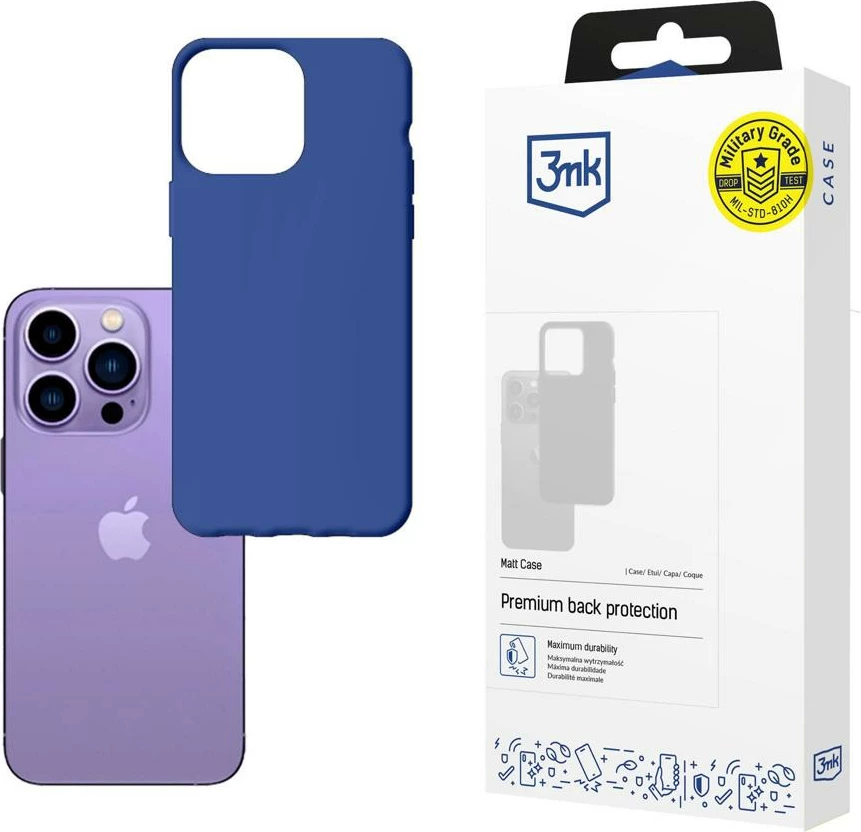 Mbështjellës 3mk Matt Case për iPhone 14 Pro, Kaltër