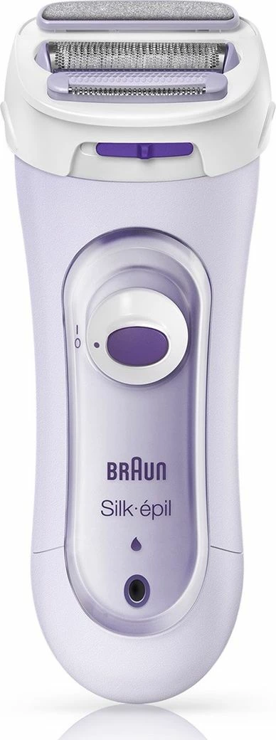 Makinë rroje për gra Braun Lady Shaver LS 5560 Wet & Dry me trimmer, vjollcë, me karikues dhe furçë pastrimi