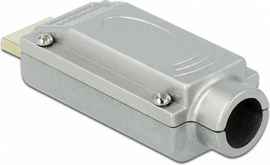 Adapter DeLOCK HDMI-A mashkull në bllok terminali, kasë metalike, Plug & Play, gri