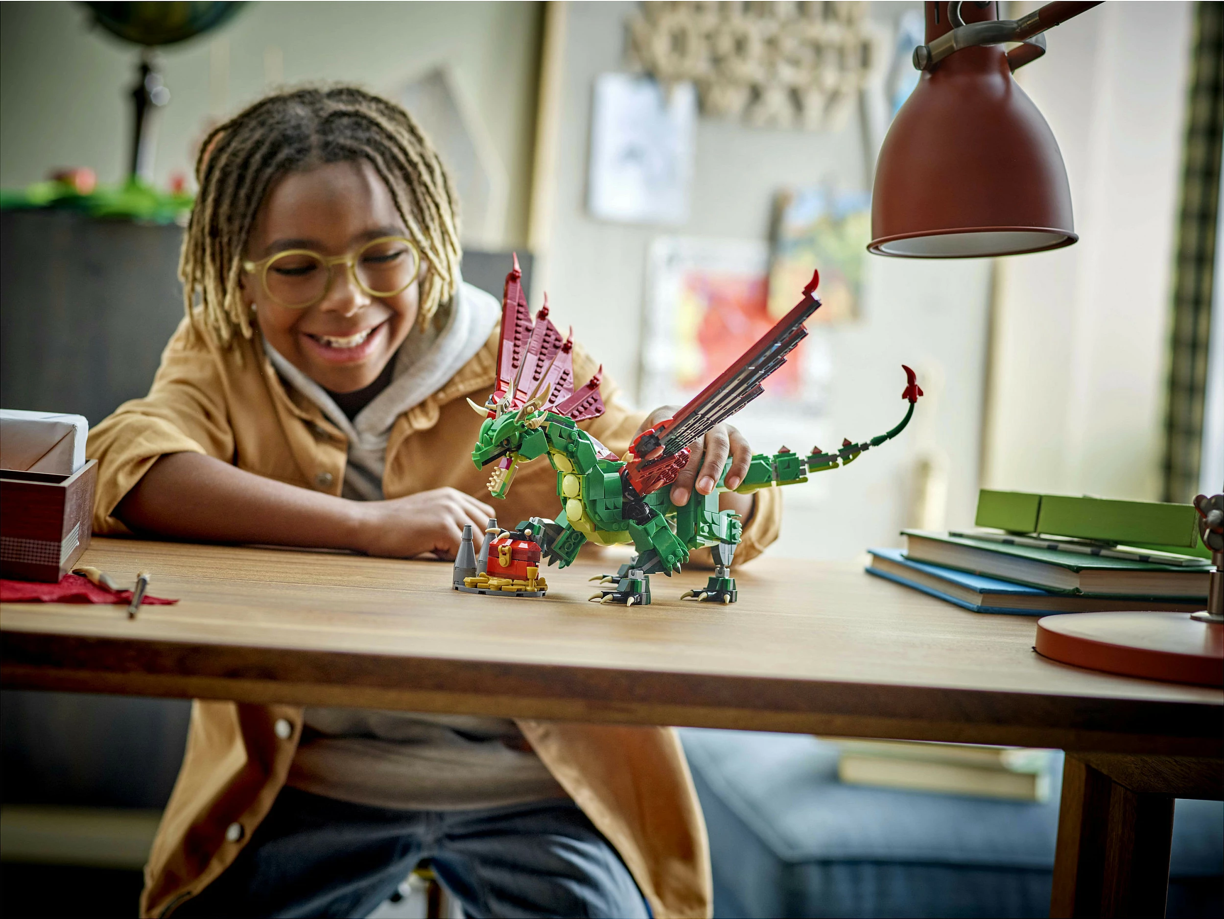 Set ndërtimi LEGO Creator Green Dragon 31161, shumëngjyrësh
