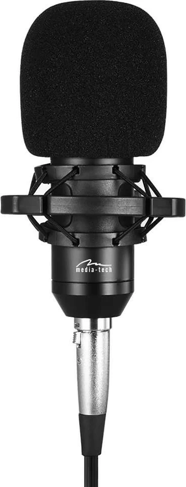 Mikrofon studioje Media-Tech MT397S me set aksesorësh, Argjendtë