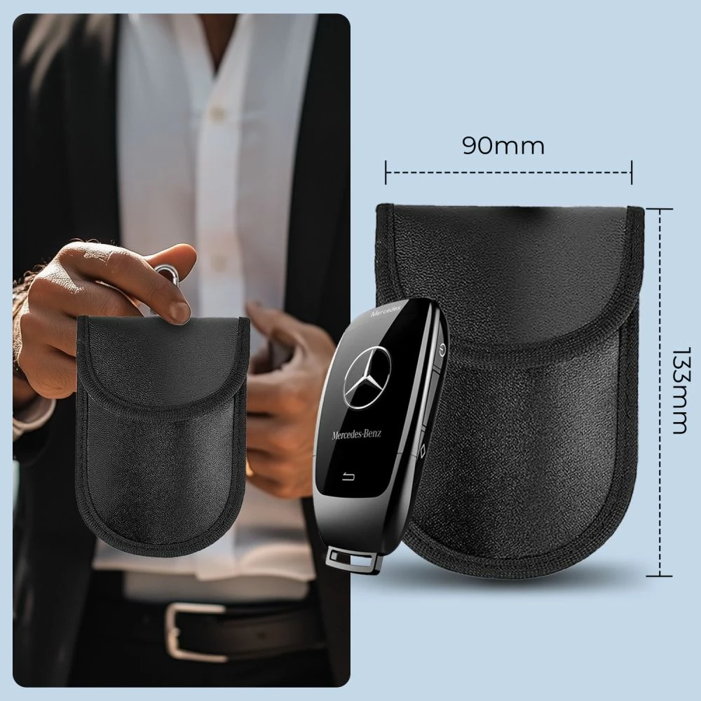 Mbështjellës çelësash Tech-Protect KLR100, bllokim RFID, i zi