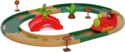 My Little Kids Dino Train Track and Dinosaur Playset
