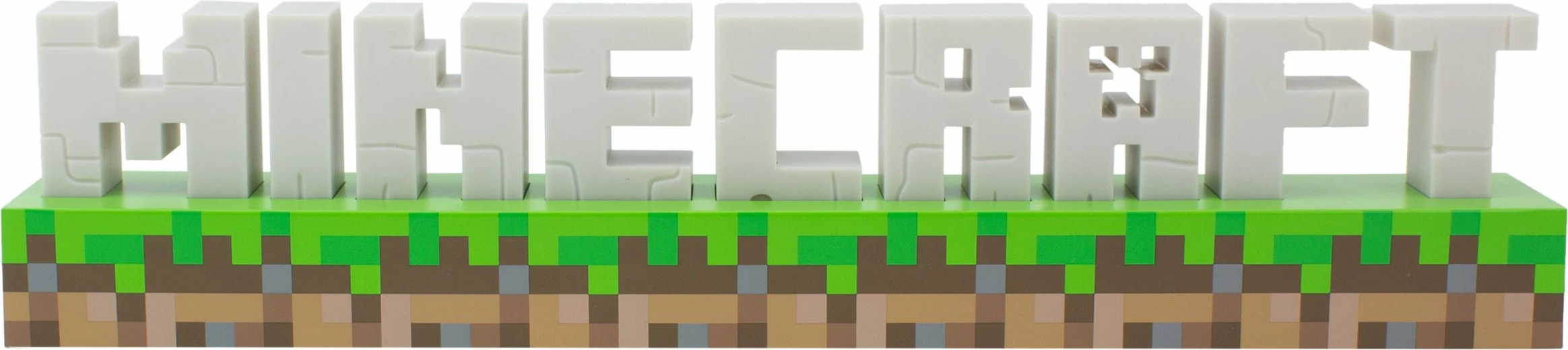 Llambë tavoline Paladone Minecraft Logo 41.2 cm, USB/3x AAA, e bardhë/jeshile