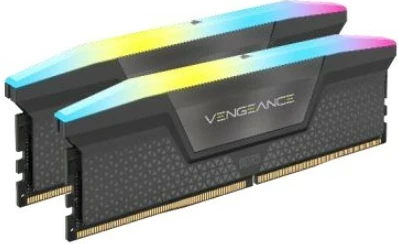 RAM Memorje Corsair Vengeance RGB DDR5 16GB (2x8GB) 6000MHz CL36, e zezë, set 2 copë