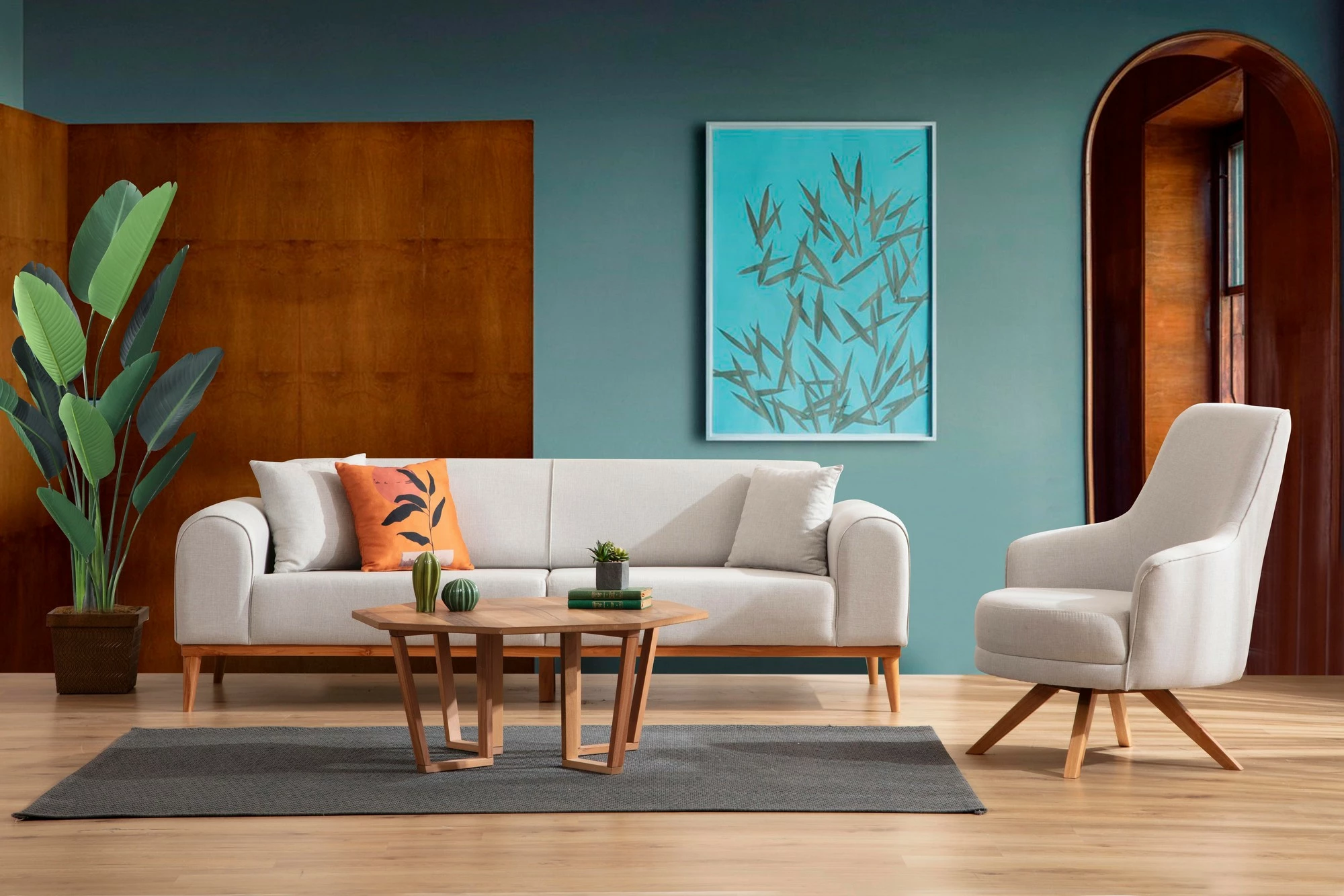 Karrige Wing Atelier del Sofa, Kapri, krem