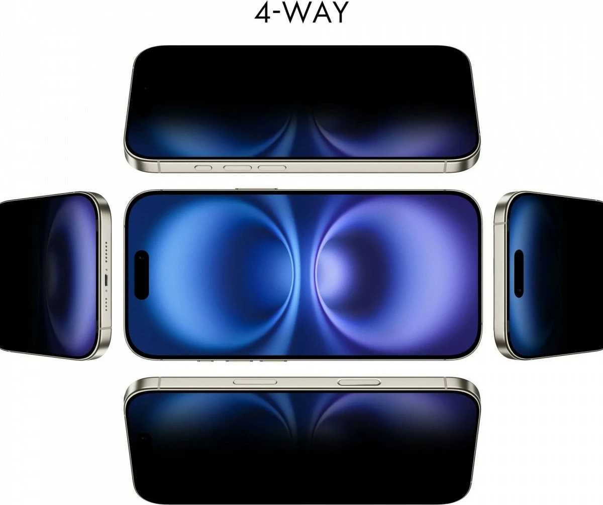 Filtër privatësie 4‑anësh me ngjitës, DICOTA, D80540-4AD, për Apple iPhone 17 6.3", 145.8 x 67.9 mm, 1 copë