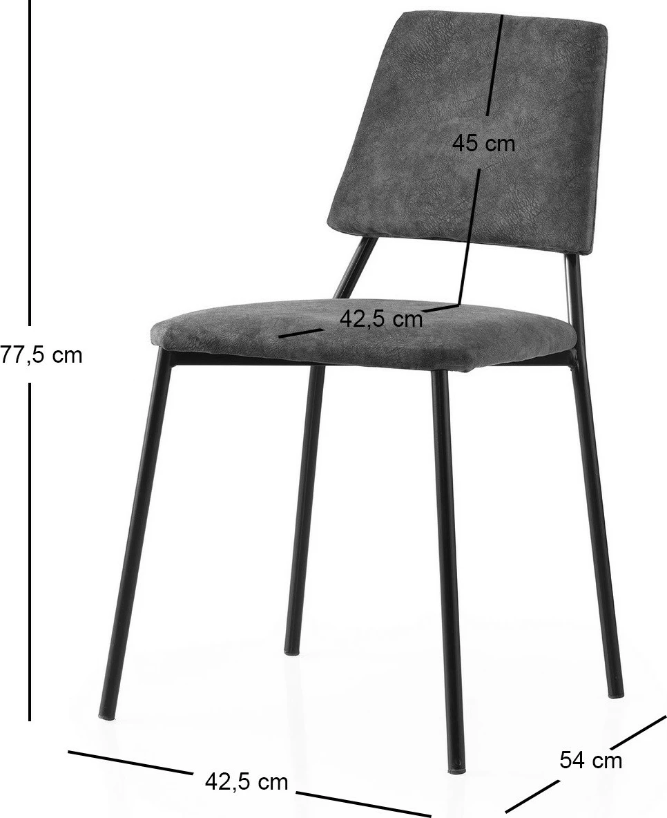 Set karrigash (2 copë), Skye Decor, ngjyrë e zezë dhe antracit, 4554 V2