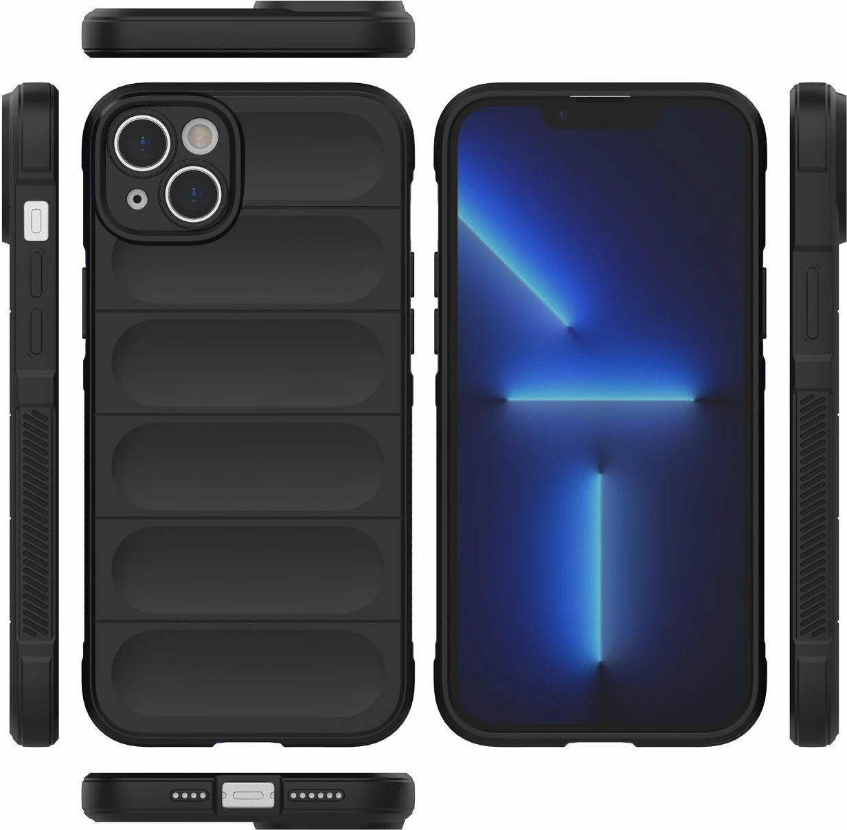 Mbështjellës Hurtel Magic Shield Case për iPhone 14 Plus, i zi