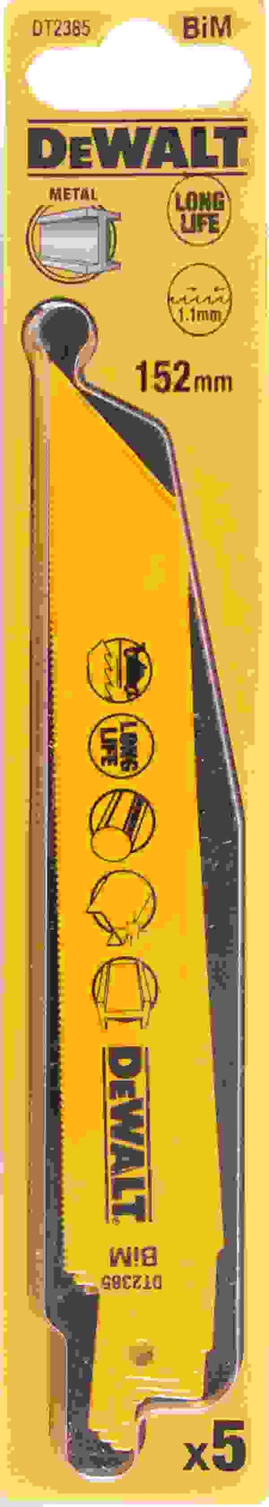 Teh sharrë DeWalt DT2385 152 mm BiM, set 5 copë