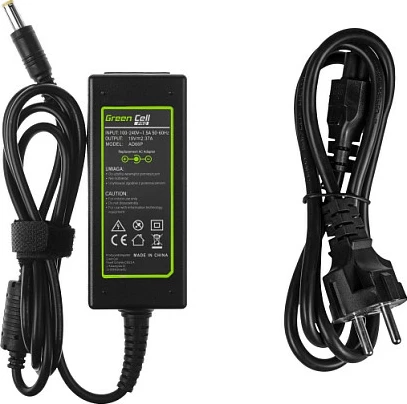 Adapter rryme për laptop Green Cell PRO 45W 19V 2.37A, për Acer Aspire E5/ES1/V5, i zi