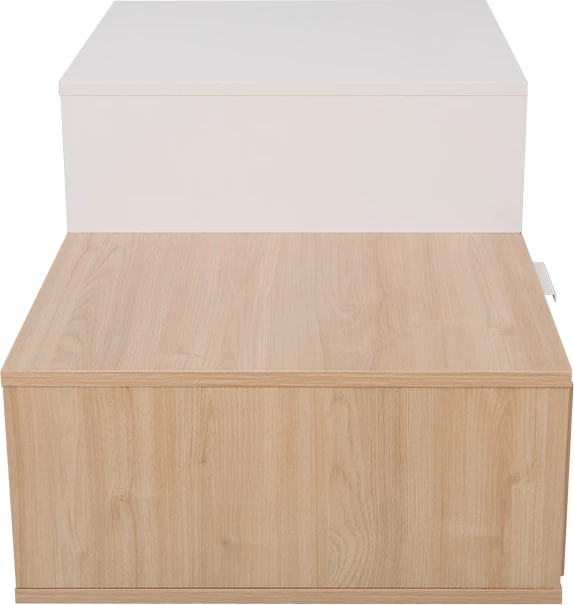 Tavolinë kafeje Vople, ngjyrë natyrale-e bardhë, 90x50x40cm