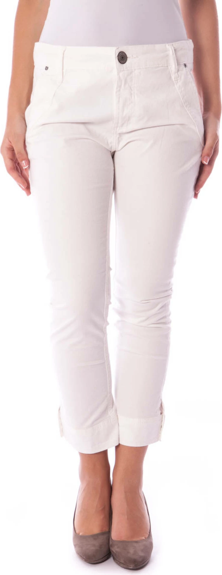 Pantallona COLCCI Fisherman femra, të bardha