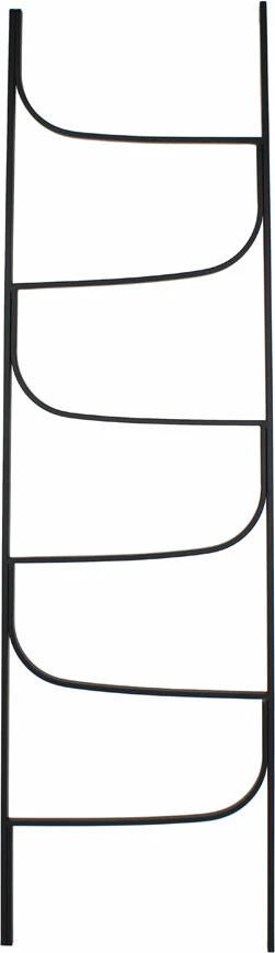 Shkallë dekorative Wave, metal i zi, 54x180x3 cm