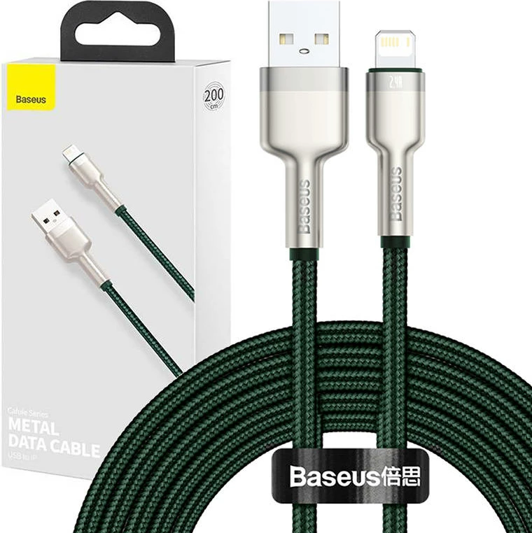 Kabllo USB në Lightning Baseus CALJK-B06, 2m, e gjelbër