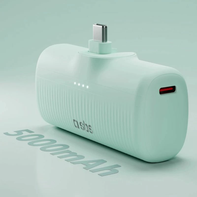 Powerbank SBS EcoPower 5000 mAh 10W, e gjelbër