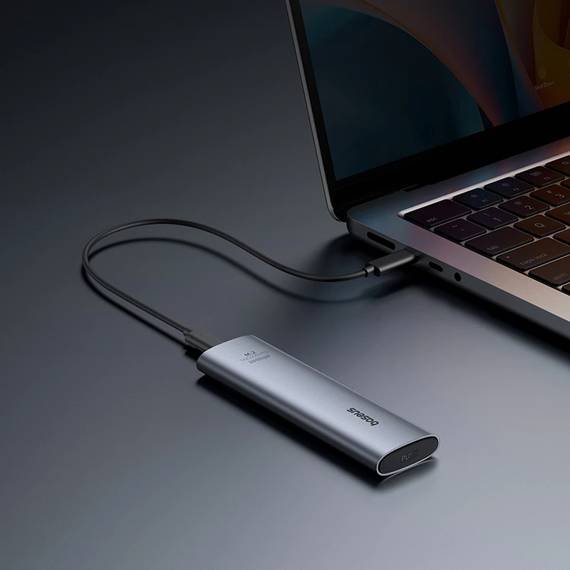 Kasë Baseus FlyJoy për SSD M.2 NVMe, 10Gb/s, Gri