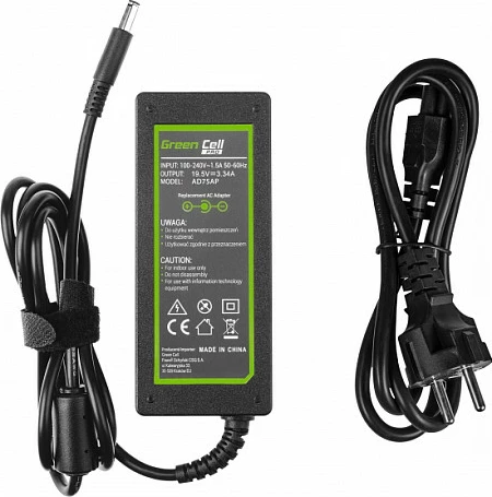 Karikues laptopi Green Cell PRO, 65W 19.5V 3.34A, për Dell Inspiron, e zezë
